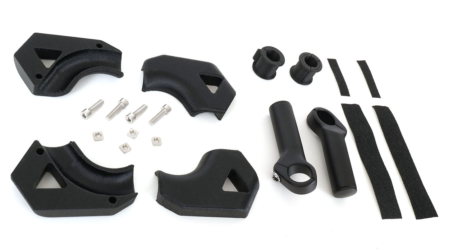 Studio image of all the parts that the kit includes.