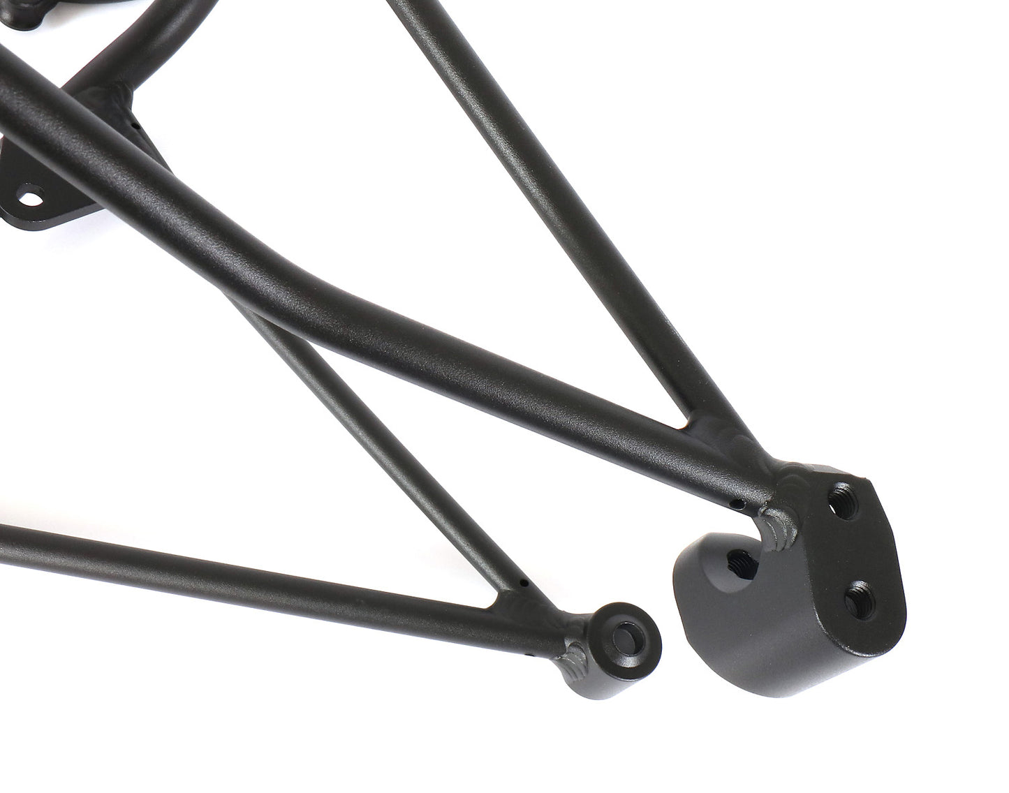 ICE Electric Assist (Angled) Battery Mount For ICE Suspension Racks detail view of mounting location on rack