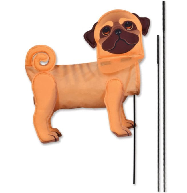 Premier Kites Windicator Pug Recumbent Bike Flag Studio Image