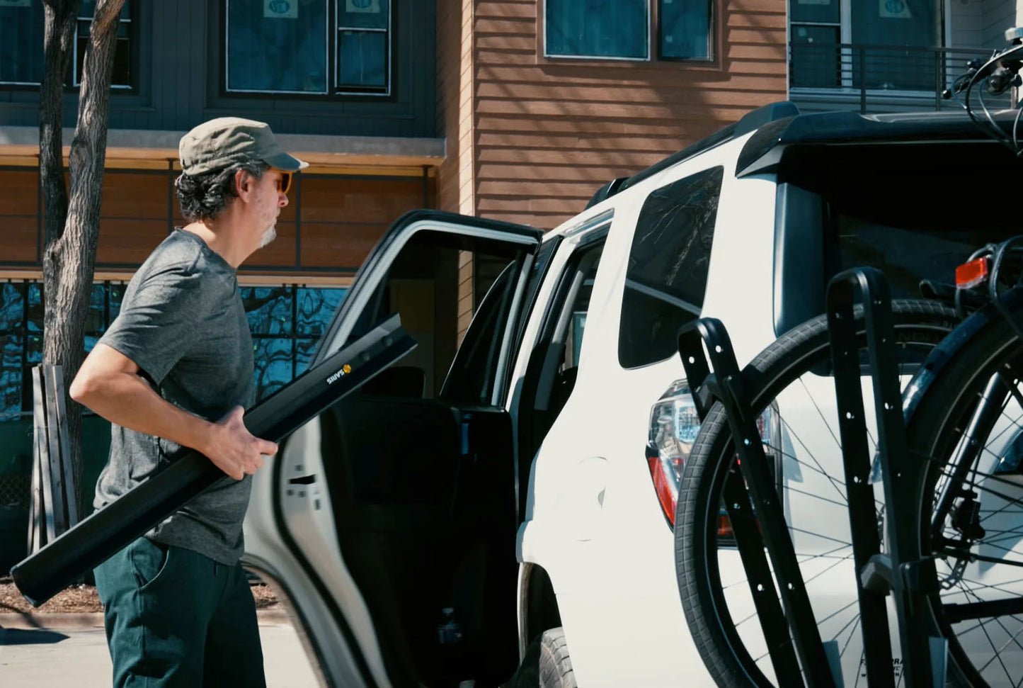 Saris MHS Ramp, shown collapsed for travel