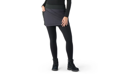Smartwool Womens Smartloft Skirt Black Front Model Studio Image