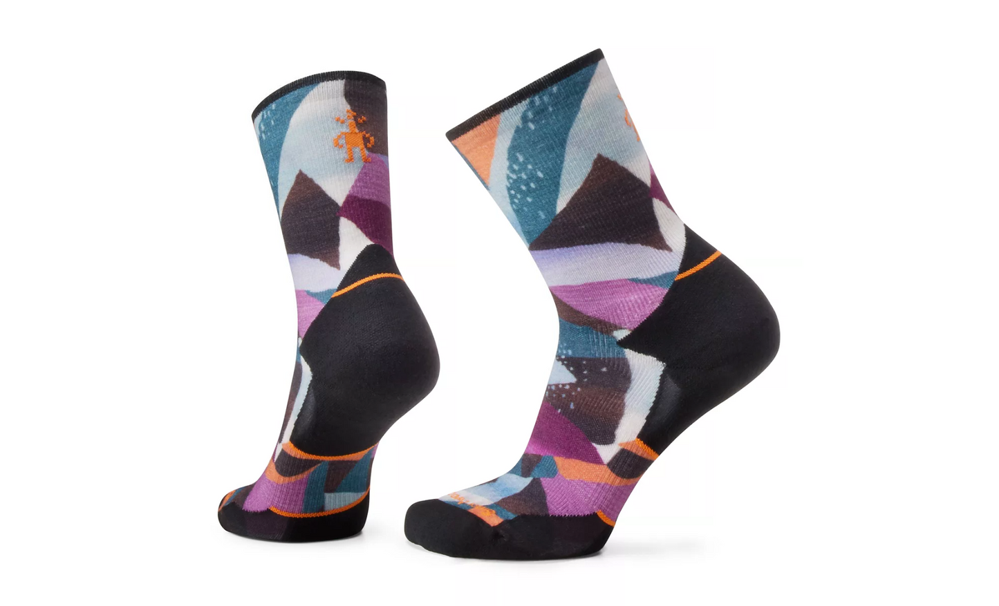 Smartwool Womens Athlete Edition Run Mosaic Merino Wool Socks Black