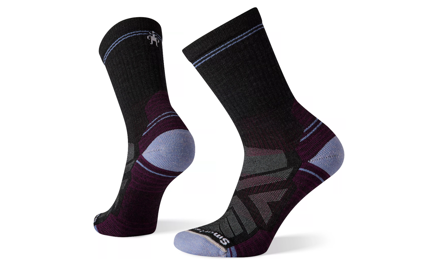 Smartwool Womens Hike Light Cushion Merino Wool Crew Socks Charcoal