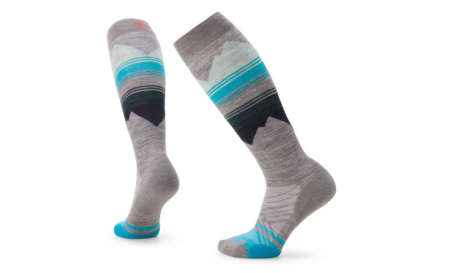 Smartwool Womens Ski Targeted Cushion Pattern OTC Indestructawool Merino wool Socks Gray