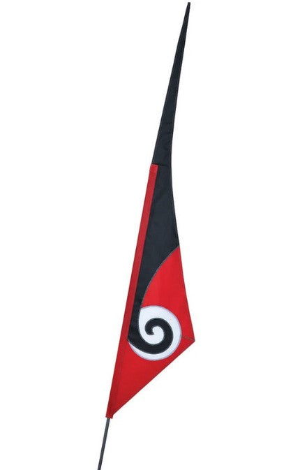 SoundWinds Spiral Recumbent Bike Flag Black Red Studio Image