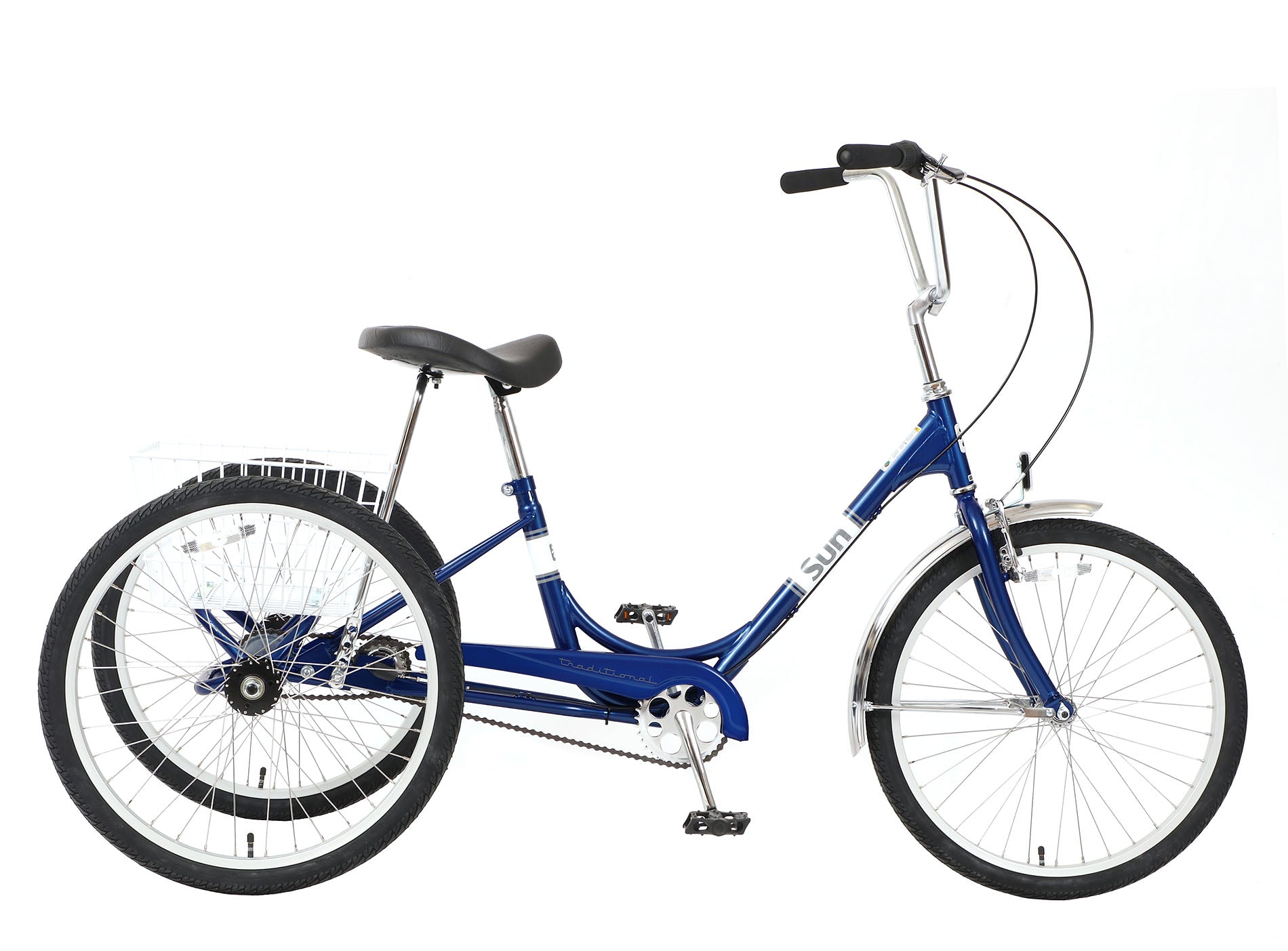 Sun Bicycles Adult Traditional Trike Three Speed Blue – Hostel Shoppe