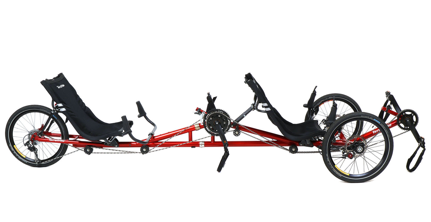 TerraTrike Tandem Pro Sparkle Copper Recumbent Trike MD Cycle-Con Demo