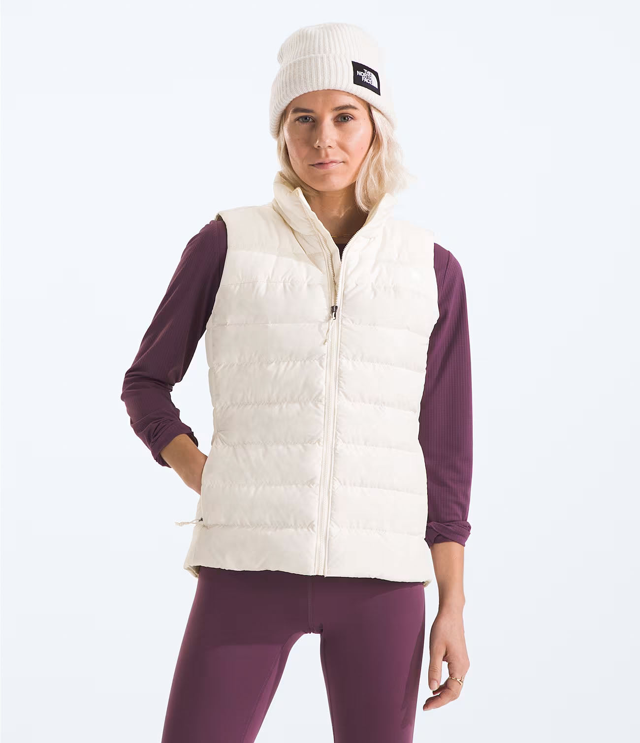 The North Face Women's Aconcagua Vest White Dune – Hostel Shoppe