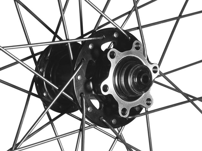 Velocity Dyad 20" inch 406mm NMSW Black 32h Black Spokes & Silver Nips Standard 100mm Front Disc Wheel