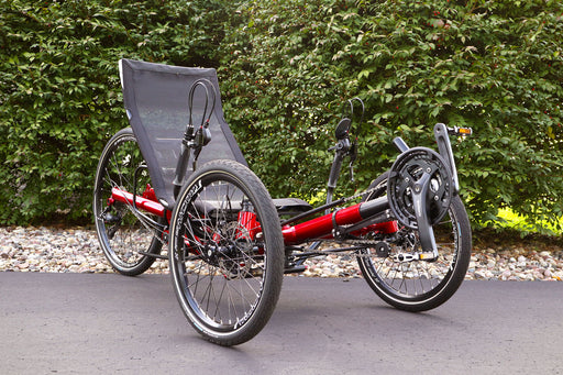 Azub TRIcon 26 3x9sp Ruby Red Recumbent Trike Cycle Con Special Edition