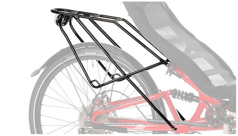 HP Velotechnik Speedmachine Rear Rack mounted on bike