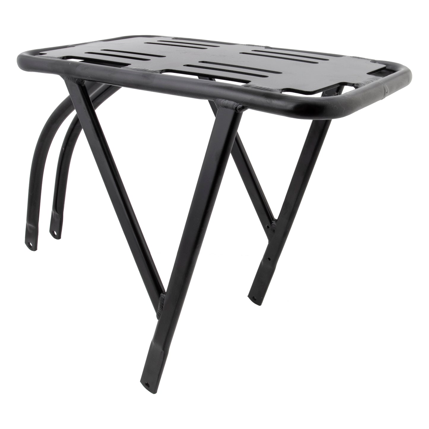 Sun Seeker Alloy Rear Rack for the Fat-Tad recumbent trike rear quarter view