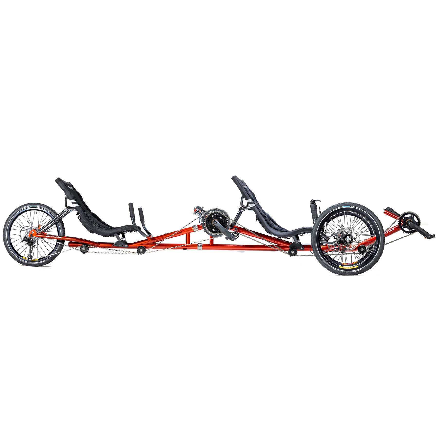 TerraTrike Tandem Pro Sparkle Copper Recumbent Trike