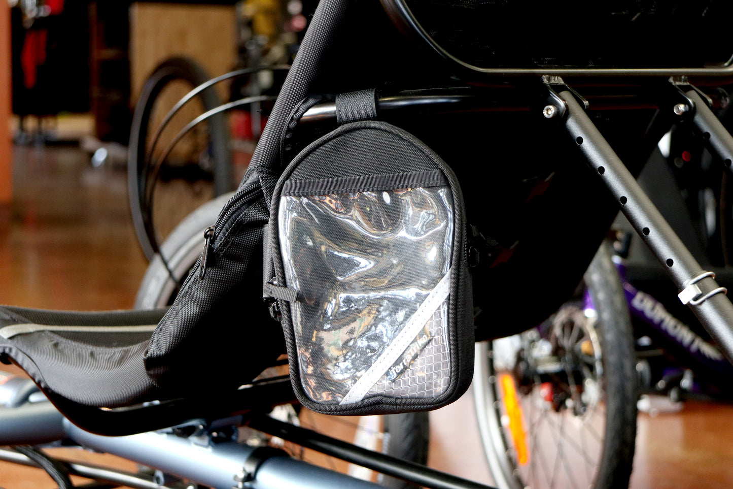 TerraTrike Versa Bag mounted vertically on a terratrike trike