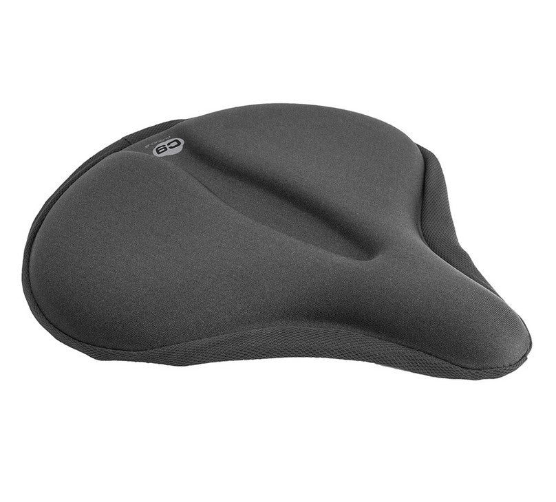 Cloud 9 Memory Foam Black Seat Cover showing the top on a white background