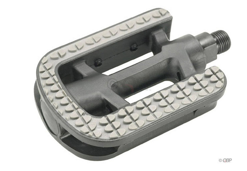 Dimension City Pedals - Platform, Plastic, 9/16", Gray/Black on a white background