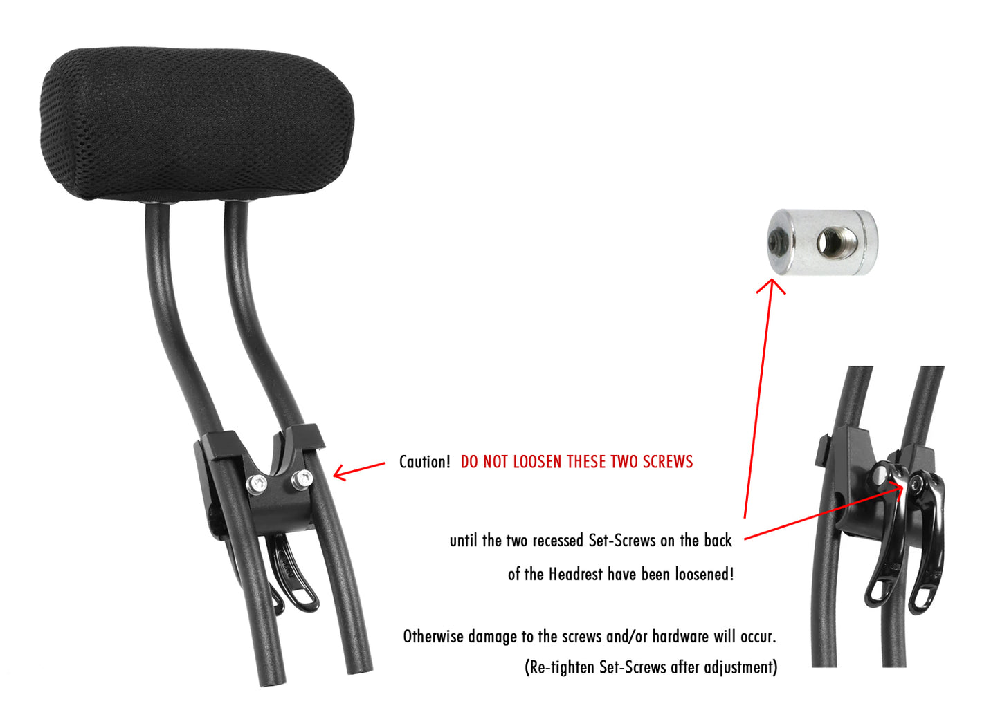 HP Velotechnik ErgoMesh Seat Headrest