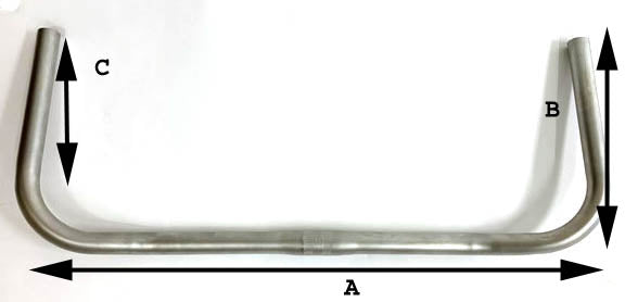 HP Velotechnik Street Machine Handlebar studio image showing the measurements