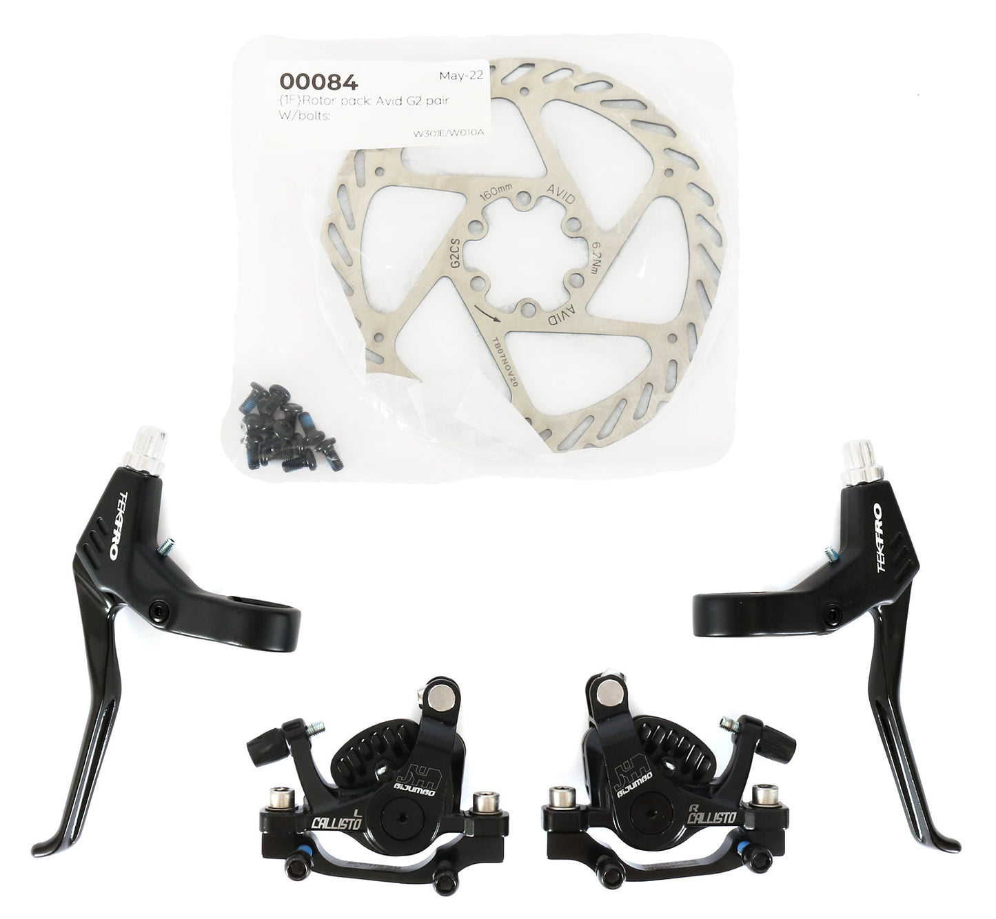ICE Callisto Mirrored Mechanical Disc Brake Set With Levers