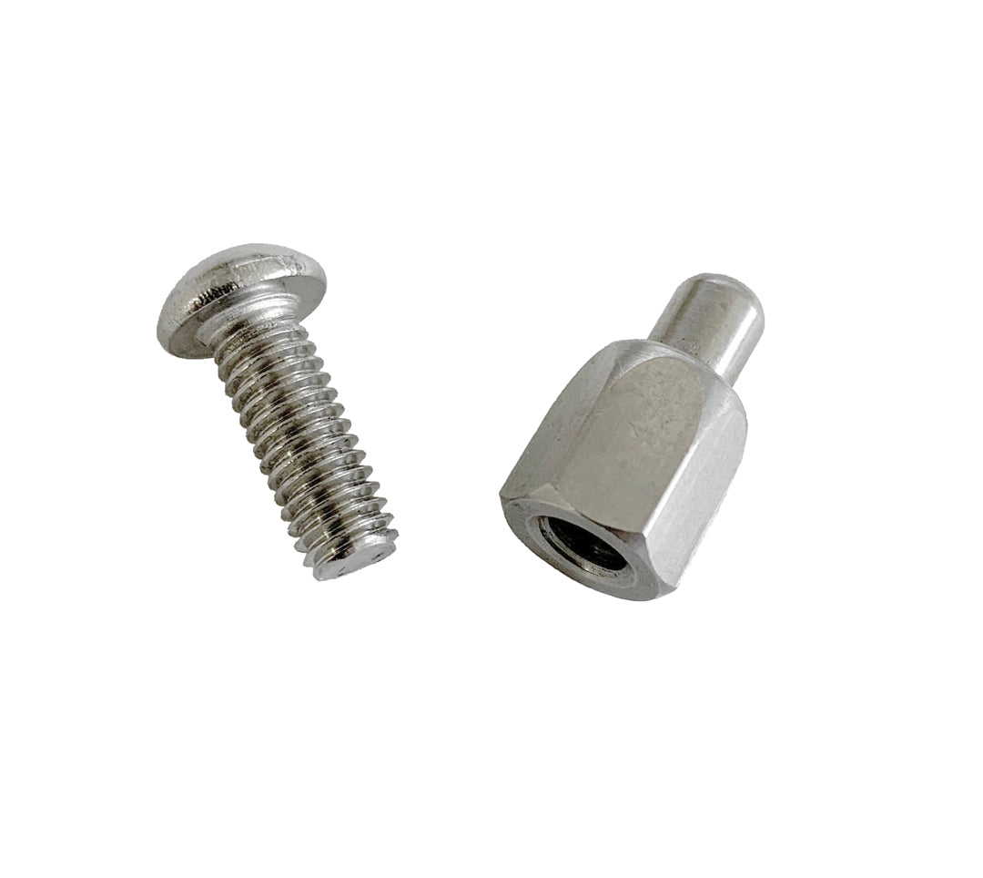 ICE Drum Brake Kingpost Pin And Bolt set, showing both the kingpost pin and bolt seperately.