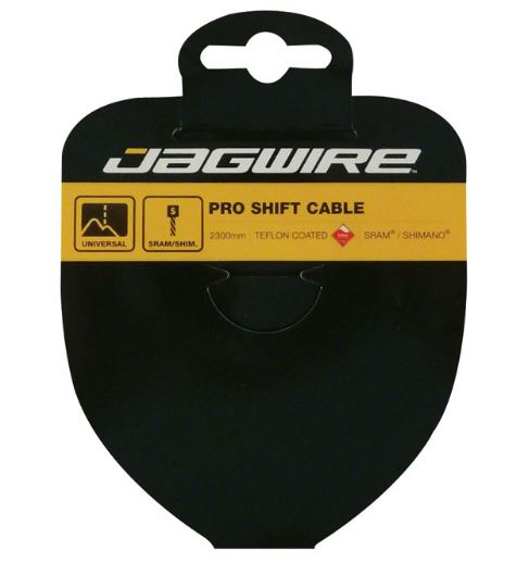 Jagwire Pro Polished Slick Stainless Derailleur Cable 1.1x3100mm SRAM/Shimano, showing the back of the packaging