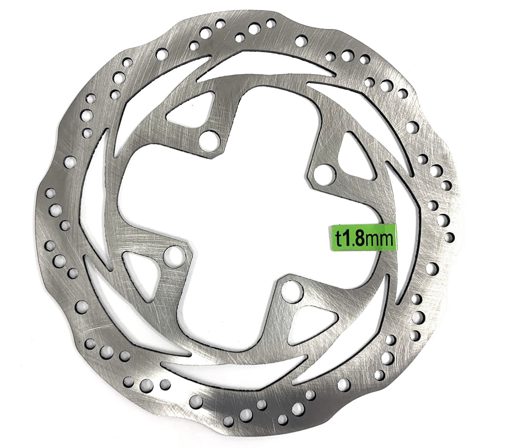 Rohloff Speedhub 4 Bolt Silver Disc Brake Rotor against a white background, showing the side of the rotor