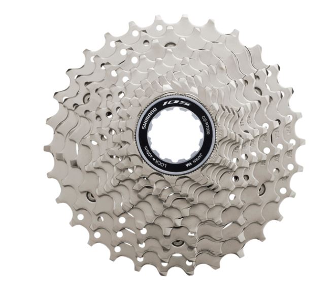 Shimano 105 R7000 11 Speed 11-28t Cassette top down view