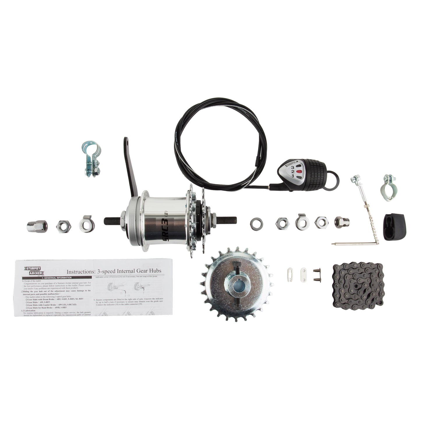 Sturmey Archer Multi-Speed Coaster Brake 3 Speed Conversion Kit