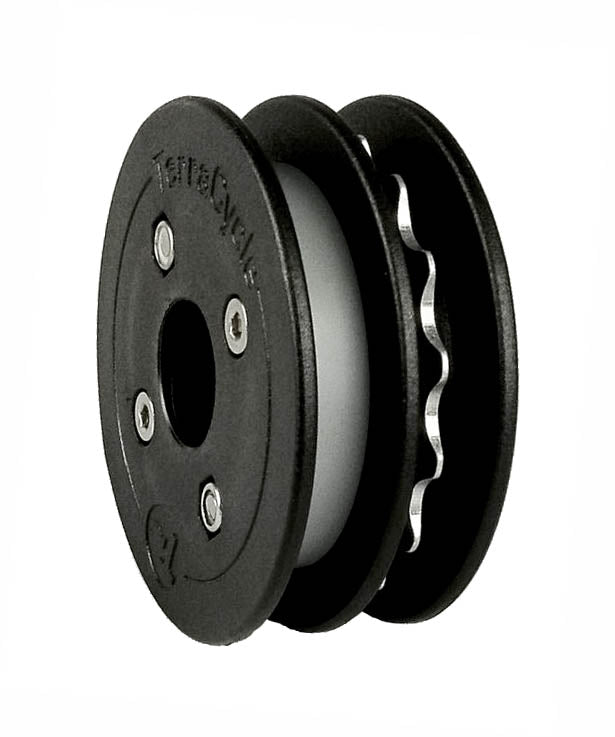 T-Cycle Over/Under Idler Sport with 8mm Bearing showing the side of the bearing