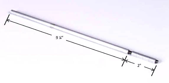 Volae Aheadset Extender W/Spacers shown on a white background with measurements of 9 1/4 and 2 inch on the picture.