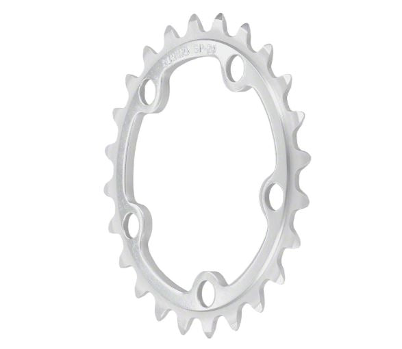 Sugino 26t x 74mm 5-Bolt Anodized Silver Chainring
