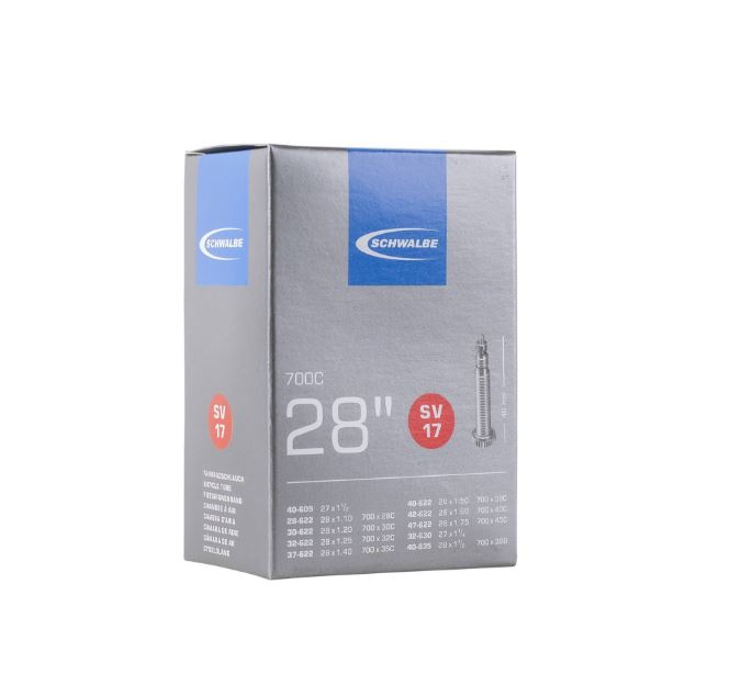 Schwalbe SV17 Presta Valve Tube 700c x 28-45mm (609-622-630-635mm)