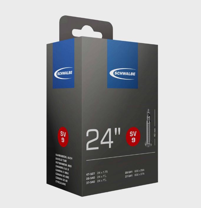 Schwalbe SV9 Presta Valve Tube 24 x 1.75 inch (507-540-541mm)