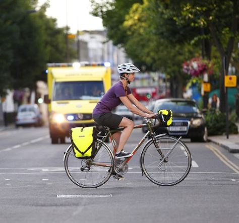 ortlieb_back_roller_high_visibility_pannier_yellow on a bike