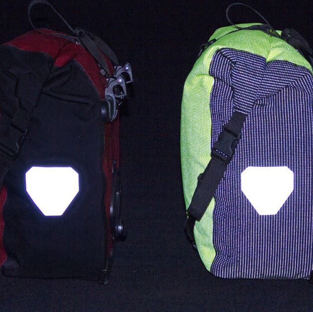 ortlieb sport roller high visibility pannier showing the reflectivity