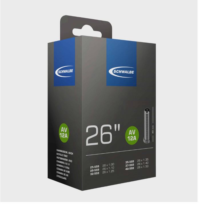 Schwalbe AV12A Schrader Valve Tube 26 x 1.0-1.5 inch (559mm)