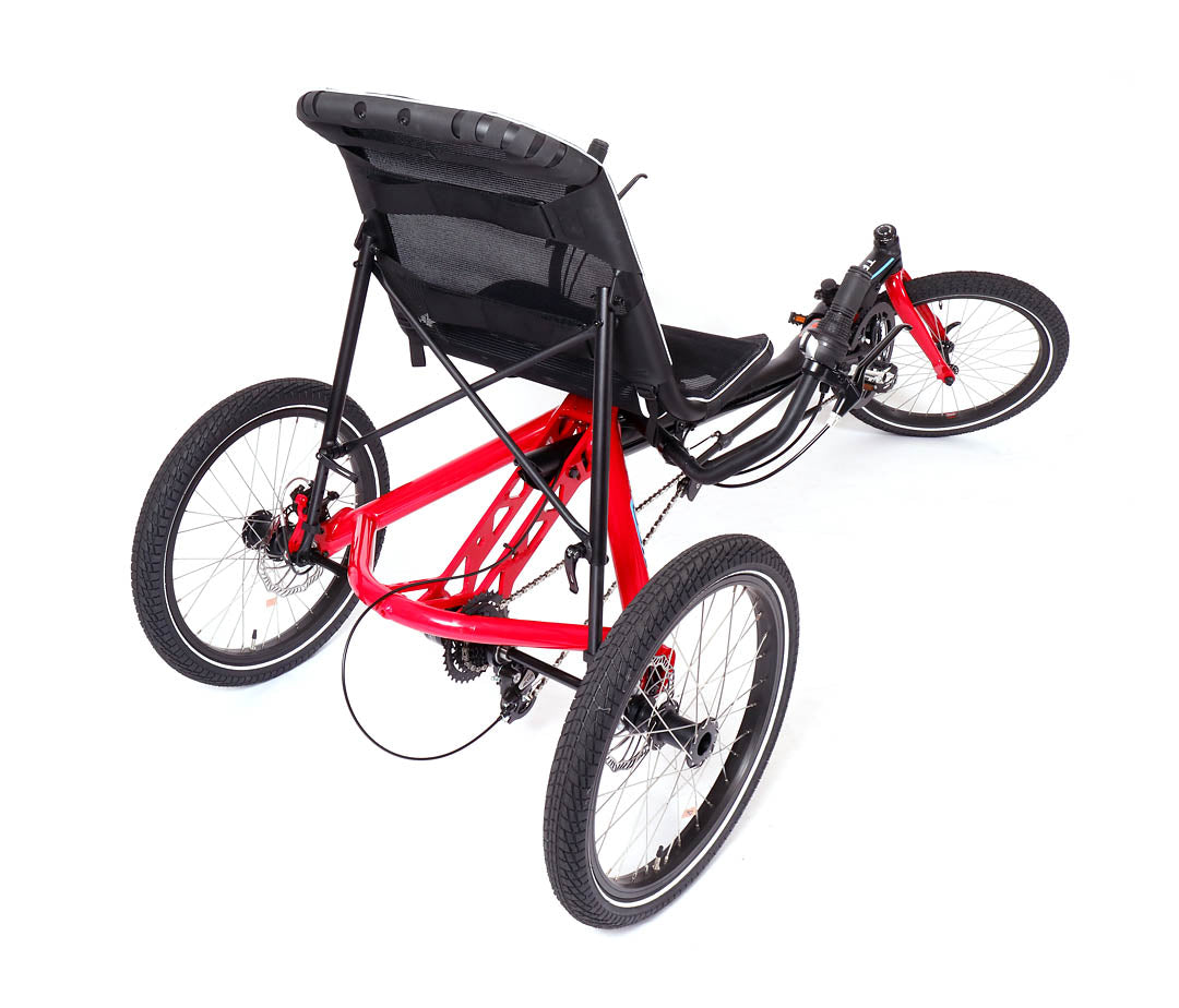 Hase Trigo USS 24 Speed w/Chainguard & Differential Red Recumbent Trike