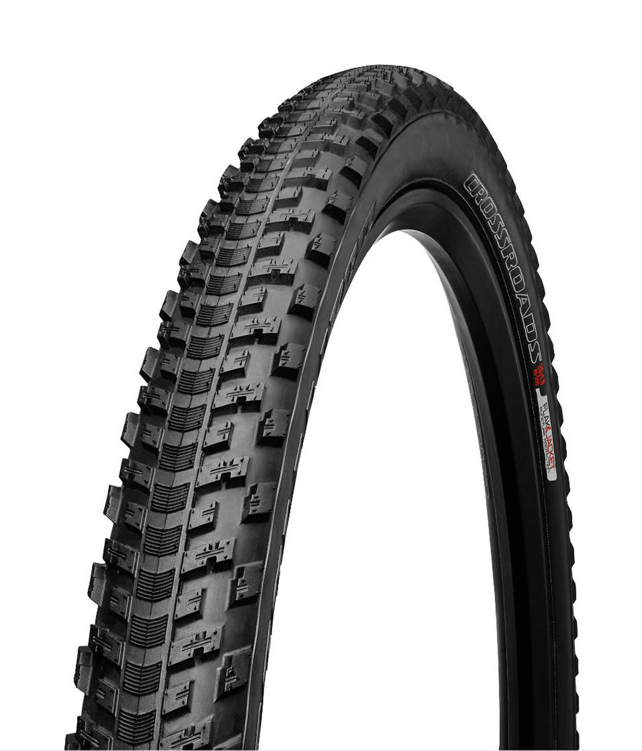 A black Specialized Crossroads tire designed for 650b x 1.9 inch wheels, showing the tread and sidewall details.
