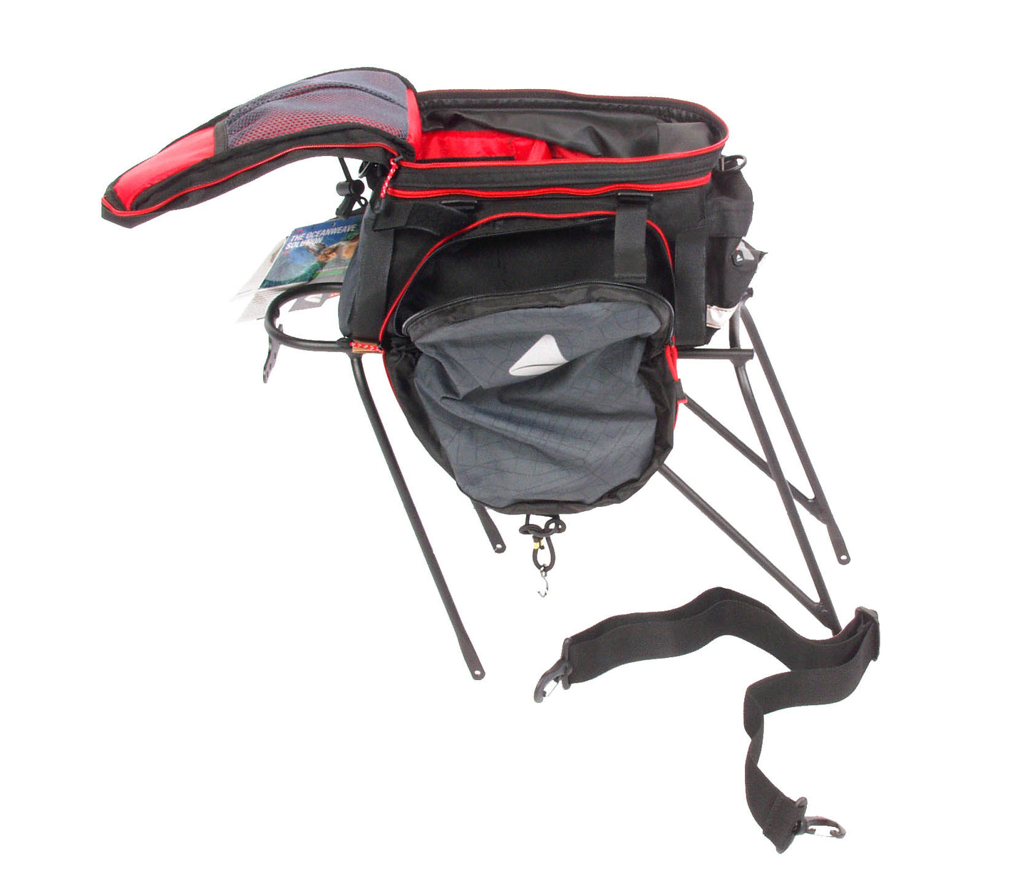 Axiom Seymour OceanWeave Exp 19+ Trunk Bag studio image 3 with accessory strap