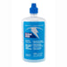 Studio image of clear 8 ounce bottle with blue cap and blue label of White Lightning Clean Ride Bicycle chain cleaner