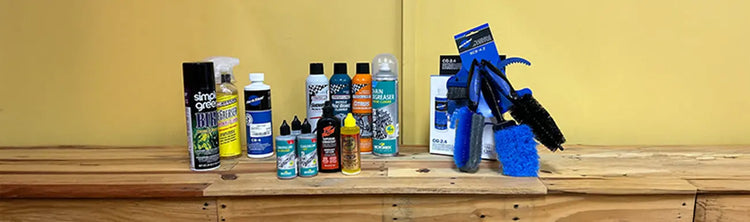An image of a collection of brushes, cleaners and lubes that are Hostel Shoppe favorites.