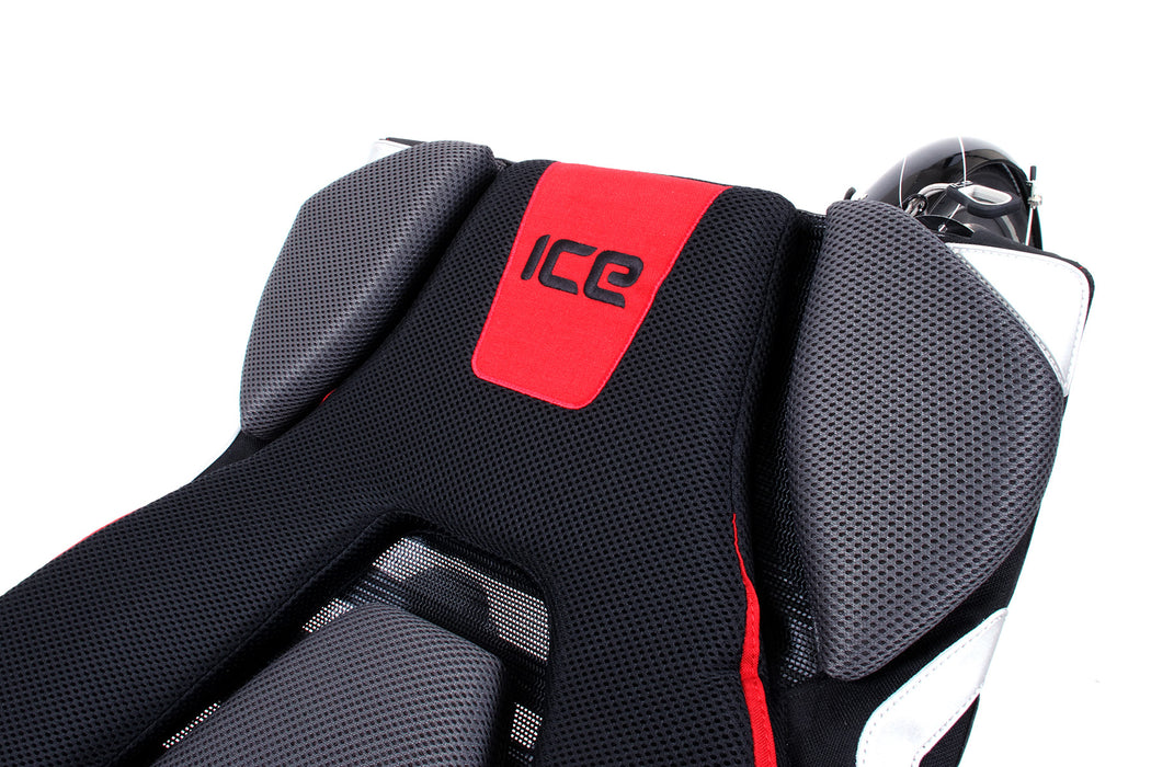 ICE Sprint X Tour 26 RS Steps 6100 w/Alfine Fast Track Grey Recumbent Trike studio image ergo seat closeup