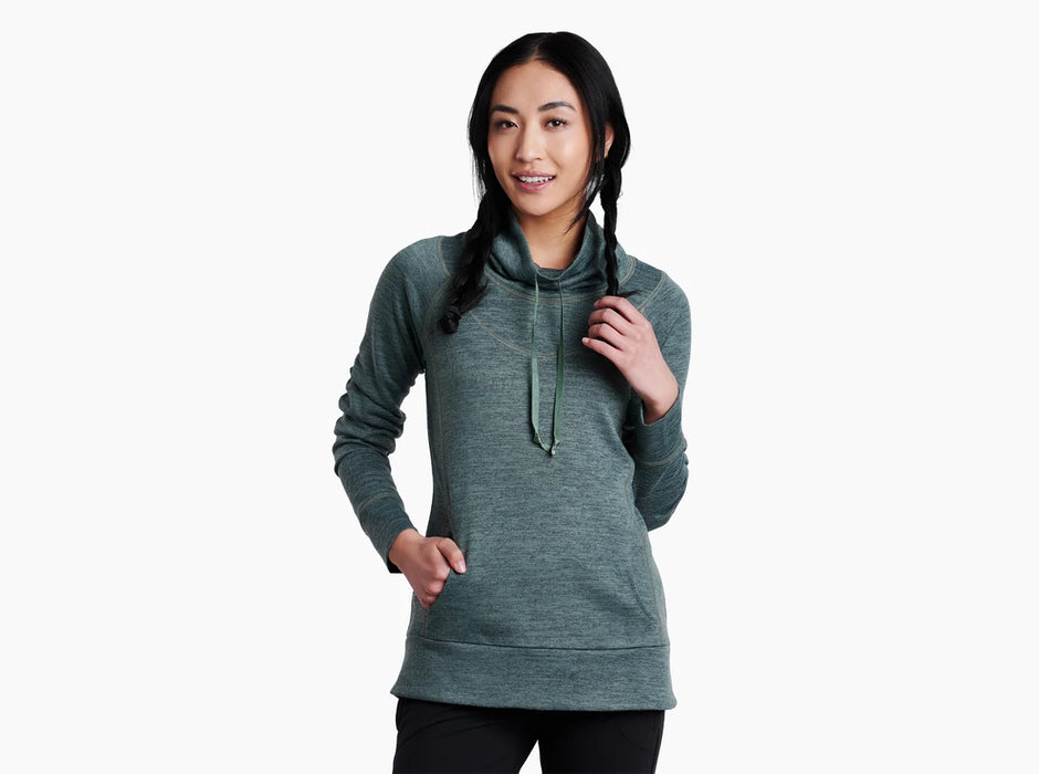 Kuhl Womens Lea Pullover Evergreen Front Studio Image
