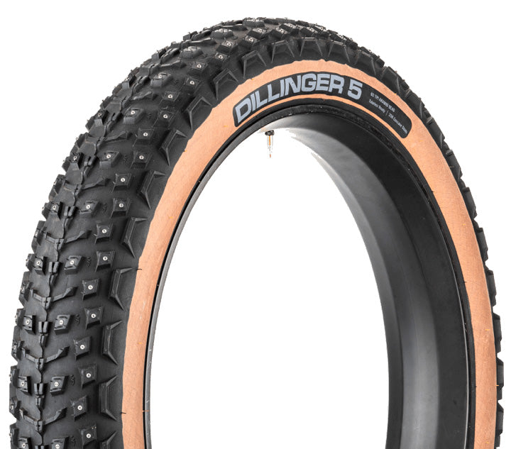 45NRTH Dillinger5 studded folding 60tpi 27.5x4.5, studio front quarter view