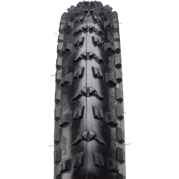 45NRTH Flowbeist Folding 120tpi Black Fat Tire 26 x 4.6" (117-559mm), studio tread detail view