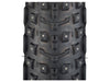 45NRTH Dillinger 5 Studded Folding 60tpi Black Fat Tire 26 x 4.6", studio tread detail view