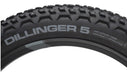 45NRTH Dillinger 5 Studded Folding 120 tpi Fat Tire 27.5 x 4.5" (117-584mm), studio logo view