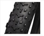45NRTH Dillinger 4 Studded Folding 60tpi Black Fat Tire 27.5 x 4.0", studio front quarter view
