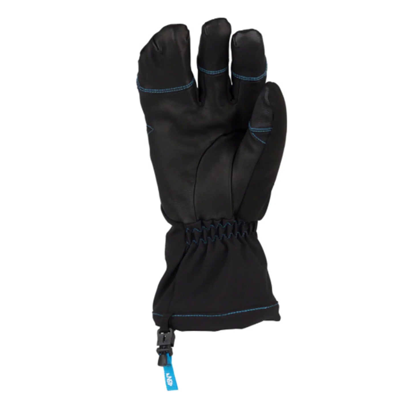Back view of the 45NRTH Sturmfist 4 Black Glove with white logo against a white background.