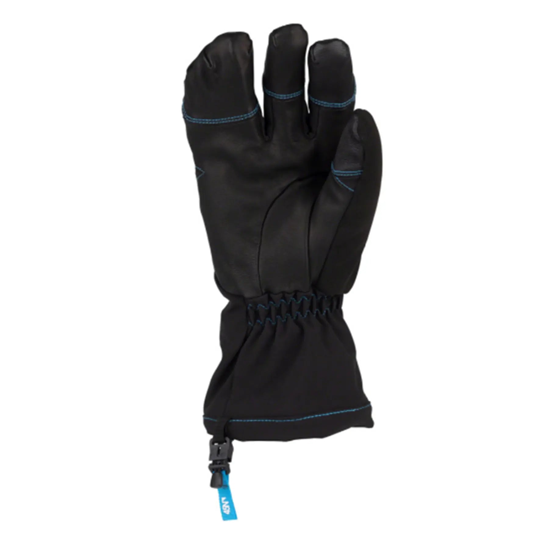 Back view of the 45NRTH Sturmfist 4 Black Glove with white logo against a white background.